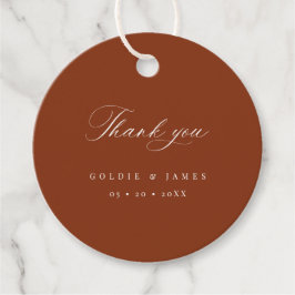 Minimale kalligrafie bruiloft dank u gunst Tags Bedankjes Labels