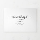 Minimale kalligrafie bruiloft drieluik uitnodiging (Cover)