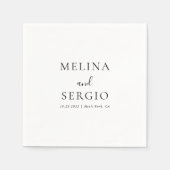 Minimale kalligrafie bruiloft servet (Voorkant)