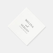 Minimale kalligrafie bruiloft servet (Hoek)