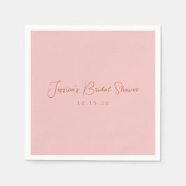 Minimale kalligrafie Cute Pink Vrijgezellenfeest Servet