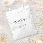 Minimale kalligrafie Dank je weddenschap Bedankzakje (Geknipt)