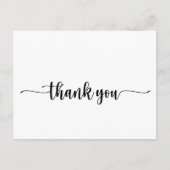 Minimale kalligrafie Dank u Briefkaart (Voorkant)