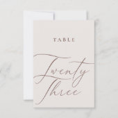 Minimale kalligrafie Drieëntwintig tabelnummer Kaart (Voorkant)