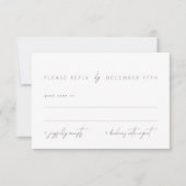 Minimale kalligrafie Elegant Modern RSVP-kaart RSVP Kaartje (Voorkant)