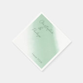 Minimale kalligrafie Emerald Waterverf Wedding Servet (Hoek)