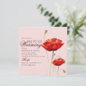 Minimale kalligrafie en Rozen Housewarming Kaart (Staand voorkant)