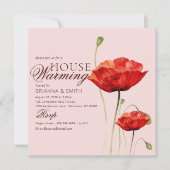 Minimale kalligrafie en Rozen Housewarming Kaart (Voorkant)