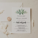 Minimale kalligrafie Eucalyptus Bat Mitzvah Kaart<br><div class="desc">Deze minimalistische kalligrafie-eucalyptus bat mitzvah-uitnodiging is ideaal voor een roestende bat mitzvah. Het ontwerp is voorzien van met de hand geschilde waterverf groene eucalyptus,  die de natuur inspireert.</div>