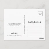 Minimale kalligrafie Eucalyptus Hartelijk dank Briefkaart (Achterkant)