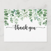 Minimale kalligrafie Eucalyptus Hartelijk dank Briefkaart (Voorkant)