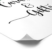 Minimale kalligrafie Eucalyptus-kaarten en cadeaus Poster (Hoek)