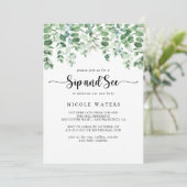 Minimale kalligrafie Eucalyptus Sip en Zie Kaart (Staand voorkant)