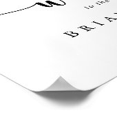 Minimale kalligrafie Eucalyptus Weddenschap Welkom Poster (Hoek)