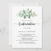 Minimale kalligrafie Eucalyptusbevestiging Kaart (Voorkant)