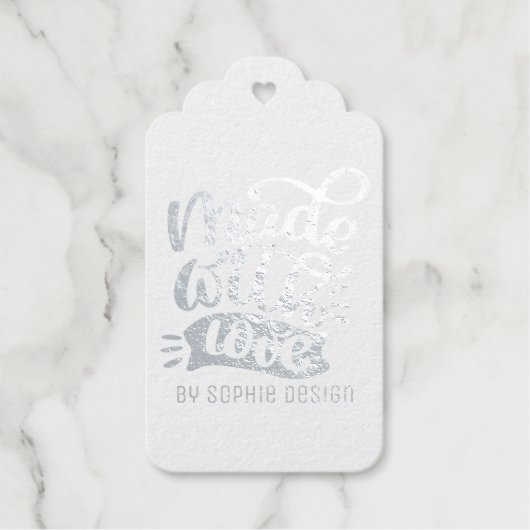 Minimale kalligrafie gemaakt met  liefde cadeaulabels (Voorkant)