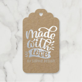 Minimale kalligrafie gemaakt met  liefde cadeaulabels