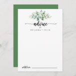 Minimale kalligrafie Groene Eucalyptus Weddenschap Advieskaart<br><div class="desc">Deze minimalistische kalligrafie groene eucalyptus bruiloft-advieskaart is ideaal voor een ritueel huwelijk. Het ontwerp is voorzien van met de hand geschilde waterverf groene eucalyptus, die de natuur inspireert. Deze kaarten zijn perfect voor een bruiloft, vrijgezellenfeest, baby shower, graduatiedag en nog veel meer. Pas de kaarten aan met de namen van...</div>