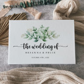 Minimale kalligrafie Groene Eucalyptus Weddenschap Gastenboek
