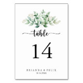 Minimale kalligrafie Groene Eucalyptus Weddenschap Kaart (Achterkant)