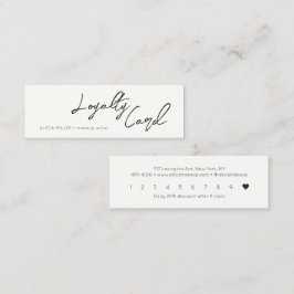Minimale kalligrafie handgeschreven zaken klantenkaartje