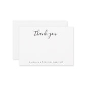 Minimale kalligrafie Hartelijk dank Notitiekaartje (Voorkant / Achterkant in situ)