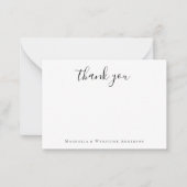 Minimale kalligrafie Hartelijk dank Notitiekaartje (Voorkant)