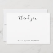 Minimale kalligrafie Hartelijk dank Notitiekaartje (Voorkant)
