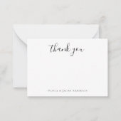 Minimale kalligrafie Hartelijk dank Notitiekaartje (Voorkant)