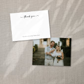 Minimale kalligrafie Hartelijk dank Notitiekaartje