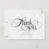 Minimale kalligrafie Hartelijk dank Notitiekaartje (Voorkant)