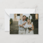 Minimale kalligrafie Hartelijk dank Notitiekaartje (Achterkant)