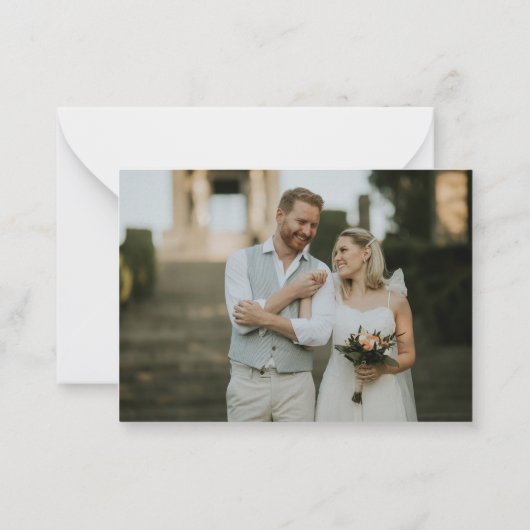 Minimale kalligrafie Hartelijk dank Notitiekaartje (Achterkant)