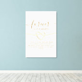 Minimale kalligrafie-herdenkingsbord canvas afdruk (Insitu (Houten vloer))