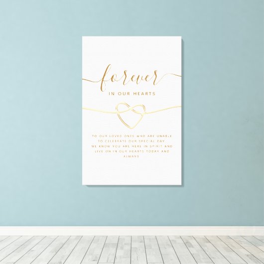 Minimale kalligrafie-herdenkingsbord canvas afdruk (Insitu (Houten vloer))