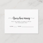 Minimale kalligrafie: hoeveel gamekaart visitekaartje (Voorkant)