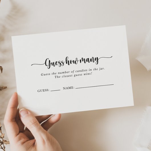 Minimale kalligrafie: hoeveel gamekaart visitekaartje