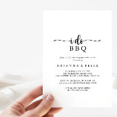 Minimale kalligrafie I Do BBQ Engagement Party Kaart