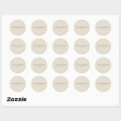Minimale kalligrafie Ivory Black Vrijgezellenfeest Ronde Sticker (Vel)