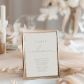 Minimale kalligrafie Ivory Eleven Table Number