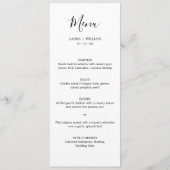 Minimale kalligrafie Kerst Huwelijksdiner Menu (Voorkant)