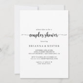 Minimale kalligrafie-koppels — Uitnodiging (Voorkant)