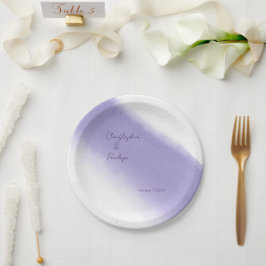 Minimale kalligrafie Lavender Waterverf Wedding Papieren Bordje