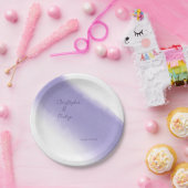 Minimale kalligrafie Lavender Waterverf Wedding Papieren Bordje (Feest)