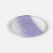 Minimale kalligrafie Lavender Waterverf Wedding Papieren Bordje (Gekanteld)