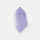 Minimale kalligrafie Lavender Waterverf Wedding Servet (Hoek)