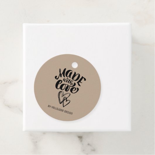Minimale  kalligrafie met liefde bedankjes labels (In situ)