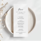Minimale kalligrafie Modern Elegant Dinner Menu