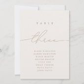 Minimale kalligrafie Neutraal Drie Tabelnummer (Voorkant)