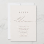 Minimale kalligrafie Neutraal Drie Tabelnummer (Achterkant)